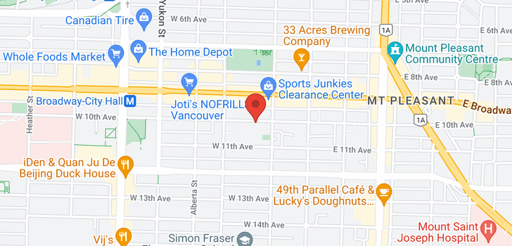 map of 126 W 10TH AVENUE